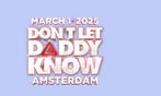 Concertkaart 4x Don’t let Daddy know 2025, Tickets en Kaartjes, Concerten | Overige, Maart, Drie personen of meer, Festival