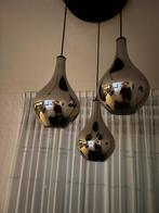 Glazen Hanglamp met 3 Druppels, Huis en Inrichting, Lampen | Hanglampen, Ophalen, Zo goed als nieuw, Glas, 50 tot 75 cm