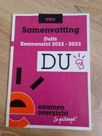 ExamenOverzicht - Samenvatting Examenstof Duits VWO, Ophalen of Verzenden, Nederlands, Overige niveaus, ExamenOverzicht