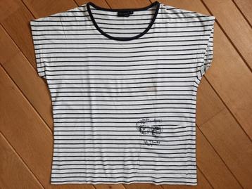 BLUESEVEN Woman t- shirt wit blauw streep beschikbaar voor biedingen