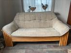 Manoe Houten  bankje met eendelig kussen, Huis en Inrichting, Banken | Sofa's en Chaises Longues, Manoe, 150 tot 200 cm, Riet of Rotan