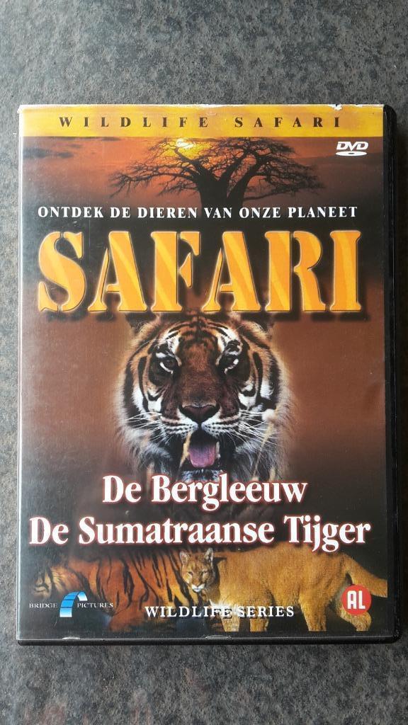 DVD Wildlife Safari De Bergleeuw De Sumatraanse Tijger, Cd's en Dvd's, Dvd's | Documentaire en Educatief, Gebruikt, Natuur, Alle leeftijden