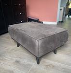 Statement Hocker Eco Leer Grijs 77x52cm “Be Pure Home, Huis en Inrichting, Banken | Voetenbanken en Poefen, Ophalen, Leer, 75 tot 100 cm