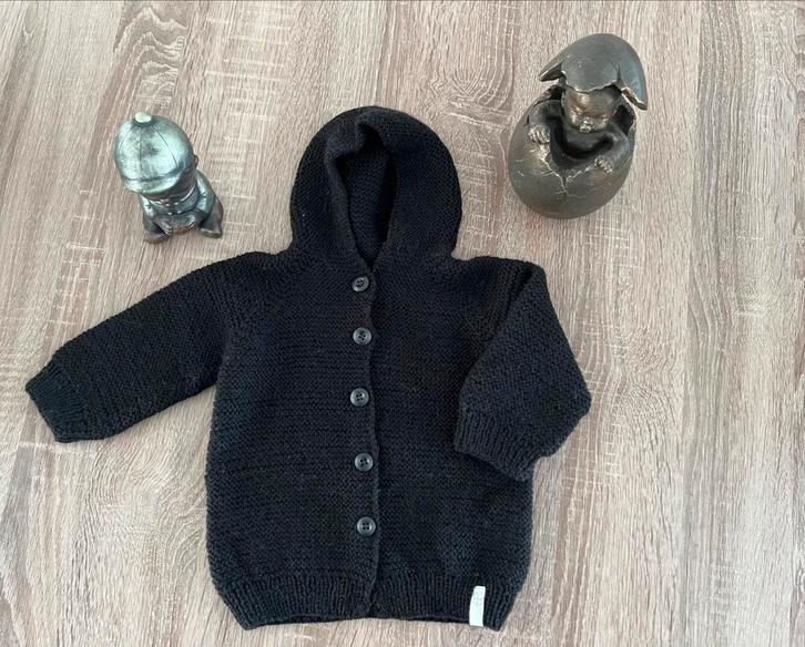 Baby vestje met capuchon in zwart maat 62-68., Kinderen en Baby's, Babykleding | Maat 62, Nieuw, Jongetje of Meisje, Truitje of Vestje
