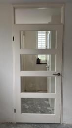 Opdek Binnendeur met Glas, Doe-het-zelf en Verbouw, Deuren en Horren, Ophalen, 80 tot 100 cm, Binnendeur, 200 tot 215 cm