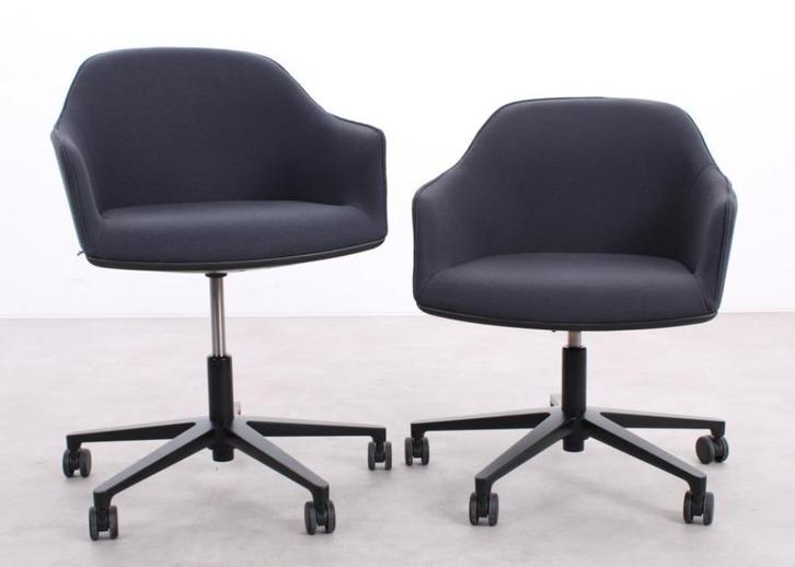 Vitra | Softshell | Verrijdbare stoel | Antraciet, Huis en Inrichting, Stoelen, Zo goed als nieuw, Vijf, Zes of meer stoelen, Metaal