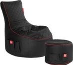 Premium zitzak met poef van Gamewarez, Huis en Inrichting, Zitzakken, Ophalen, Zo goed als nieuw, Zwart, Overige typen