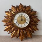 Wandklok zonneklok goud stervorm vintage antiek, Antiek en Kunst, Antiek | Klokken, Ophalen of Verzenden