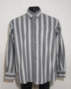 Grijs gestreept overhemd met lange mouwen van Armani, Verzenden, Zo goed als nieuw, Grijs, Halswijdte 43/44 (XL)