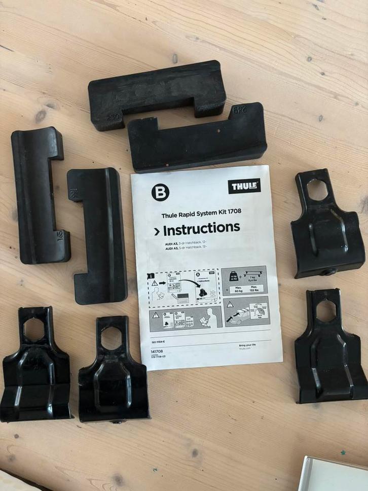 Thule kitset 1708 Audi A3, Auto diversen, Dakdragers, Gebruikt, Ophalen