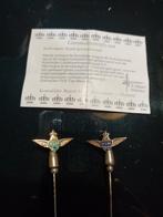 KLM Speldjes 25 & 40 Jaar, 14k Goud, Diamant & Smaragd, Verzamelen, Luchtvaart en Vliegtuigspotten, Ophalen of Verzenden, Gebruikt