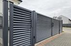 Uit voorraad leverbaar: Moderne poort 400x180cm compleet, Met poort, Nieuw, Ophalen of Verzenden, Tuinhek