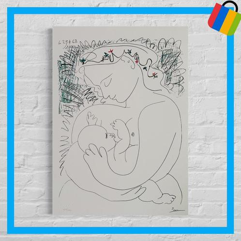 🟢 Pablo Picasso Maternity gesigneerd - met certificaat -, Antiek en Kunst, Kunst | Litho's en Zeefdrukken, Ophalen of Verzenden