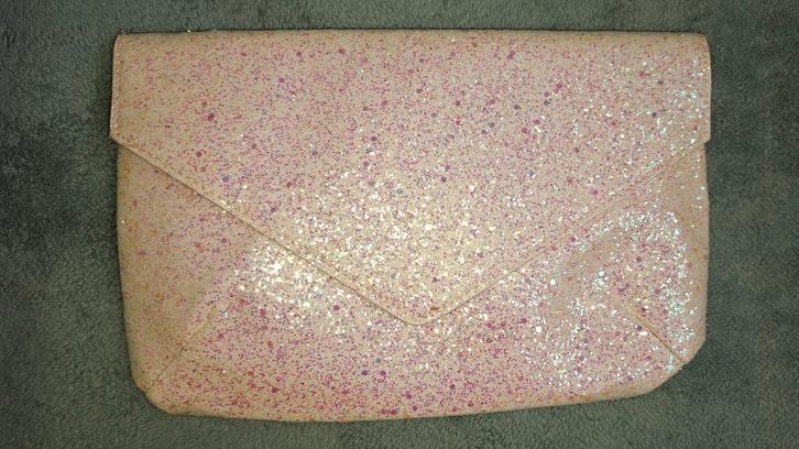 Glitter clutch / tasje van H&M (nieuw), Sieraden, Tassen en Uiterlijk, Tassen | Damestassen, Nieuw, Avondtasje, Overige kleuren
