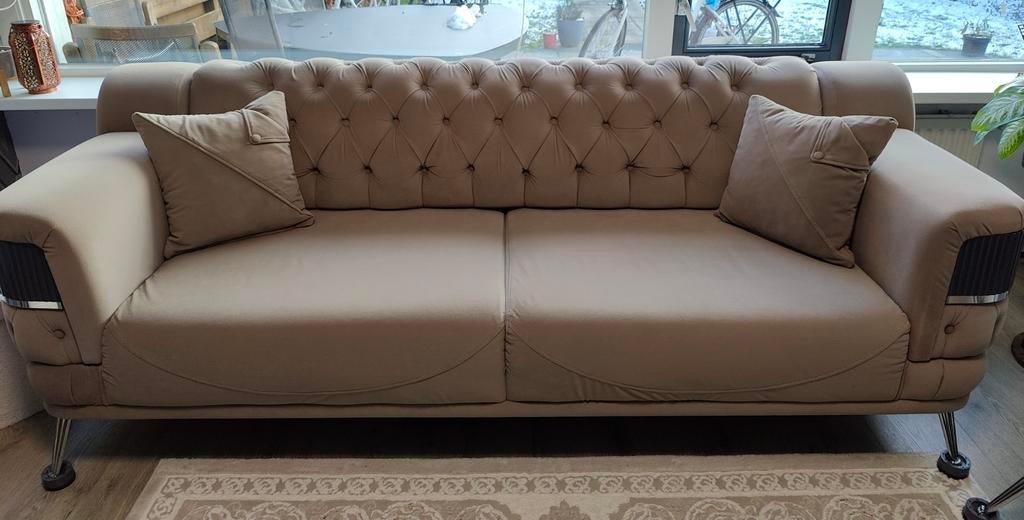 Zo goed als nieuwe 3+3+1 woonkamerset, Ophalen of Verzenden, Zo goed als nieuw, Rechte bank, Vierpersoons of meer