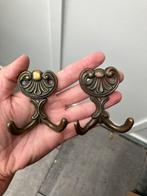 Twee 2 wandhaak wandhaken vintage goud kleurig haak haken, Huis en Inrichting, Wandhaken, Ophalen of Verzenden, Zo goed als nieuw