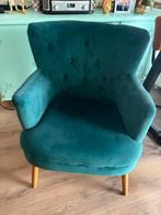 Turquoise Fauteuil - Zo Goed Als Nieuw, Huis en Inrichting, Fauteuils, Ophalen, Zo goed als nieuw, Stof, 75 tot 100 cm
