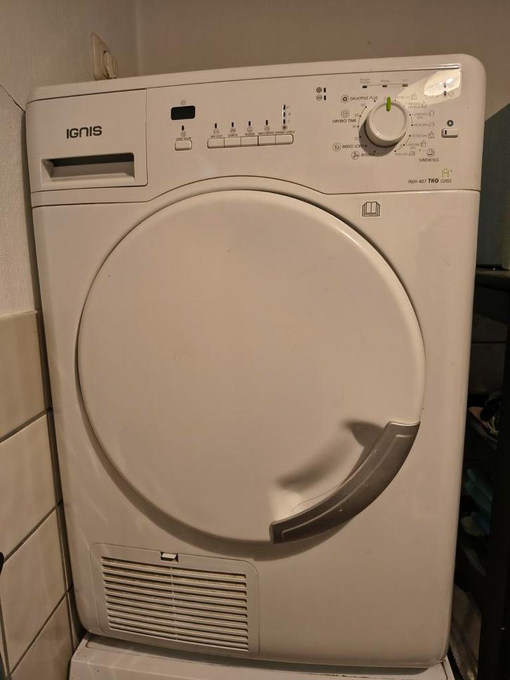 Ignis Condensdroger - Gebruikt, Witgoed en Apparatuur, Wasdrogers, Gebruikt, Condens, Voorlader, 6 tot 8 kg, 85 tot 90 cm, Anti-kreukfase