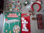 KERSTSPULLETJES O.A. TAFELKLEED, HAARSPELDJES, KAARTKNIJPERS, Ophalen of Verzenden, Zo goed als nieuw