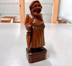 Antiek 1960 hout hand gesneden Figuur vrouw dame wandelstok, Ophalen of Verzenden