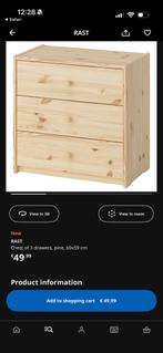 Nieuwe Ikea Rast (Gelakt en gebeitst), Ophalen, 50 tot 100 cm, Zo goed als nieuw, Minder dan 100 cm