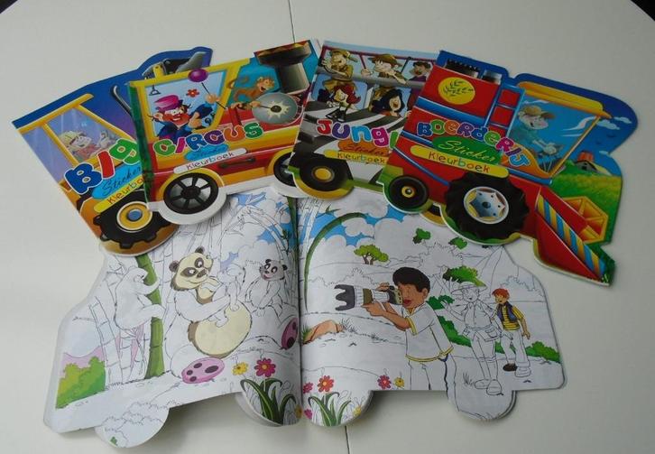 KLEURBOEK EN STIKKERS MET DIV THEMA 4 verschillende, Kinderen en Baby's, Speelgoed | Educatief en Creatief, Nieuw, Knutselen, Bouwen