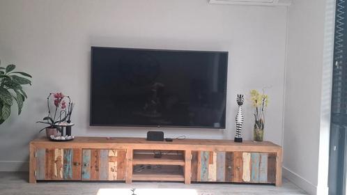 tv kast massief steigerhout handgemaakt, Huis en Inrichting, Kasten | Televisiemeubels, Gebruikt, Minder dan 100 cm, 25 tot 50 cm