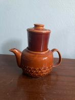 Vintage bruine koffie pot met filter, Ophalen of Verzenden, Gebruikt