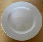 4 witte ecru ontbijtbordjes, borden, ontbijtborden; 22 cm, Ophalen of Verzenden, Zo goed als nieuw, Porselein, Bord(en)