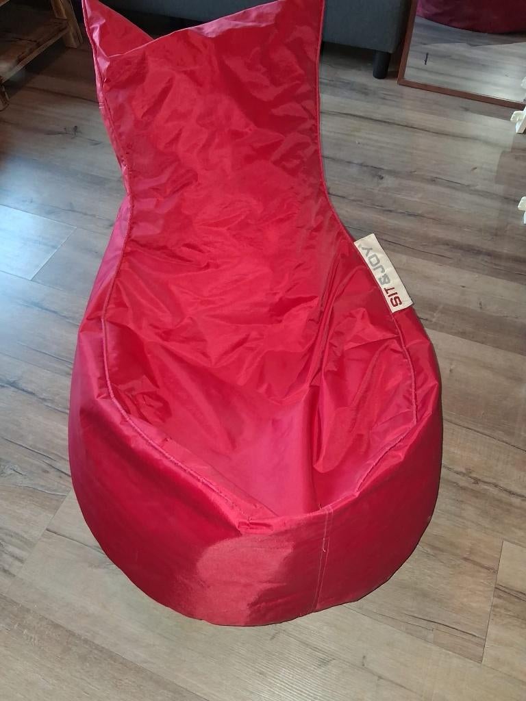 zitzak sit&joy, Huis en Inrichting, Zitzakken, Zo goed als nieuw, Zitzak, Rood, Ophalen