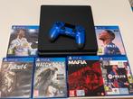 Playstation 4 met spellen en controller, Ophalen of Verzenden, Zo goed als nieuw, Met 1 controller, Slim