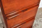 Vintage mahonie archiefkast ladekast kast jaren 40, Huis en Inrichting, Kasten | Ladekasten, Gebruikt, 100 tot 150 cm, 3 of 4 laden