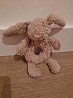 Jellycat rammelaar konijn lichtbruin bruin K7745, Ophalen of Verzenden, Zo goed als nieuw, Konijn