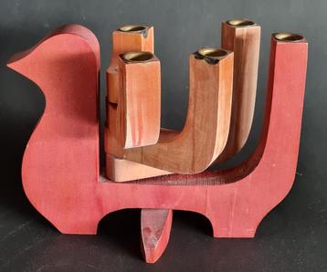 Scandinavisch design houten kandelaar - opvouwbaar beschikbaar voor biedingen