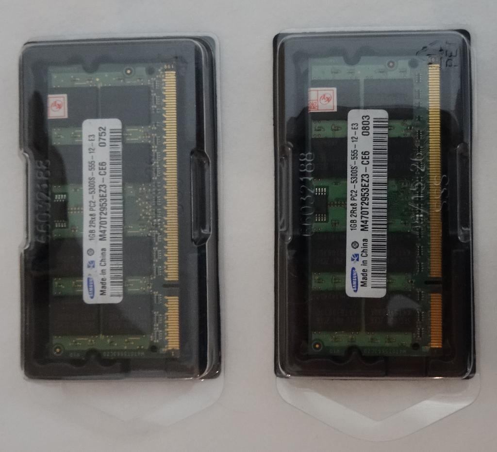 Samsung PC2 RAM 2x1GB, Gebruikt, Ophalen of Verzenden, DDR2, 2 GB