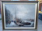 Jan Bevort - Wintergezicht Amsterdam, Antiek en Kunst, Kunst | Schilderijen | Klassiek, Ophalen