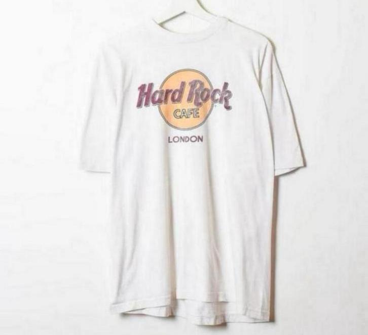 Hard-rock Cafe london, T-shirt hardrock tshirt xl x-large, Kleding | Heren, T-shirts, Zo goed als nieuw, Maat 56/58 (XL), Wit
