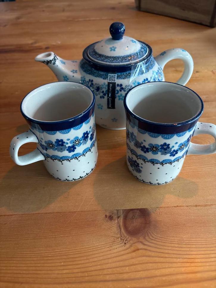 Nieuw Bunzlau Castle Theepot en Mokken Set, Huis en Inrichting, Keuken | Servies, Nieuw, Kop(pen) en/of Schotel(s), Overige stijlen