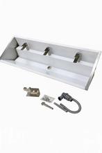 RVS Wastrog Inclusief kranen -180 cm, Doe-het-zelf en Verbouw, Ophalen of Verzenden, Nieuw, Rvs, Wastafel