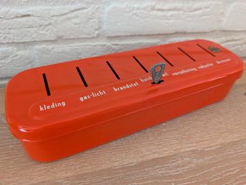 Vintage oranje huishoud geldkistje – Brabantia jaren 70  beschikbaar voor biedingen