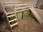 Halfhoogslaper met trap, glijbaan en gordijnen onder het bed, Kinderen en Baby's, Ophalen, Gebruikt, Halfhoogslaper