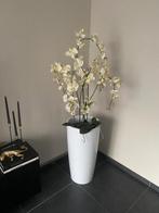 Zijde orchideeën wit in vaas/ pot, Binnen, Ophalen of Verzenden, Zo goed als nieuw