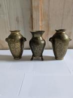 3 antieke vaasjes, oosterse afbeeldingen, Ophalen of Verzenden