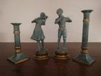 Bronzen setje kandelaars & beeldjes., Ophalen of Verzenden, Koper of Brons