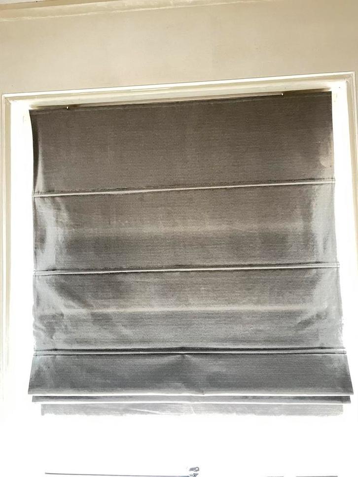 Verduisterende vouwgordijnen grijs, div maten, Huis en Inrichting, Stoffering | Gordijnen en Lamellen, Zo goed als nieuw, 150 tot 200 cm
