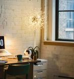 2x Vloerlamp goud kristallen bollen, zo goed als nieuw, Ophalen, Glas, Modern