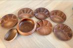 Houten Monkey Pod Servies vintage, Gebruikt, Schaal, Rond, Ophalen of Verzenden