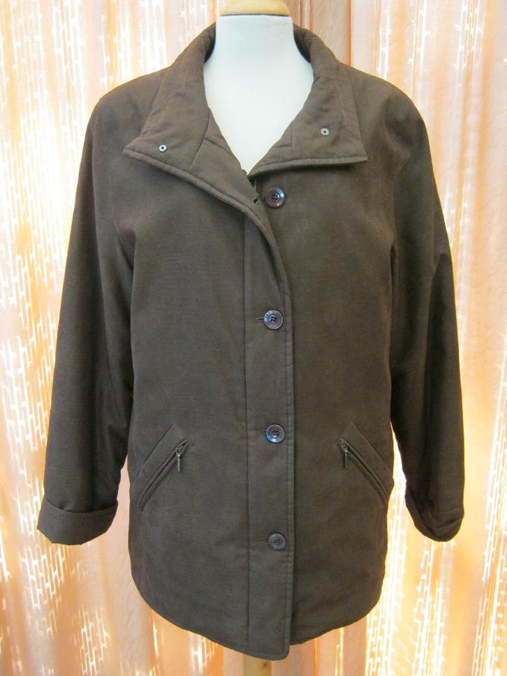 GOLDIX bruine winterjas met rits - maat 44, Kleding | Dames, Jassen | Winter, Zo goed als nieuw, Maat 42/44 (L), Bruin, Ophalen of Verzenden