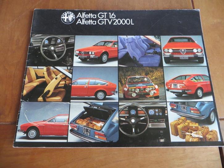 Folder Alfa Romeo Alfetta GT 1.6, Alfetta GTV 2000 L 1979, Boeken, Auto's | Folders en Tijdschriften, Zo goed als nieuw, Alfa Romeo