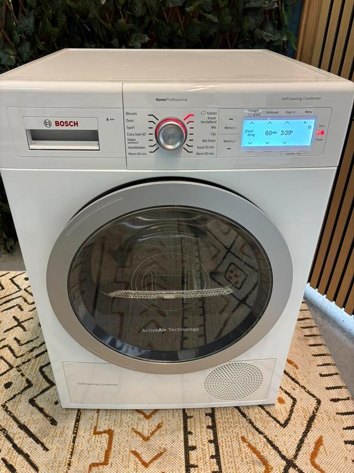 Bosch Serie 8 Warmtepomp Droger 8kg, Witgoed en Apparatuur, Wasdrogers, Gebruikt, Overige typen, Voorlader, 8 tot 10 kg, Minder dan 85 cm